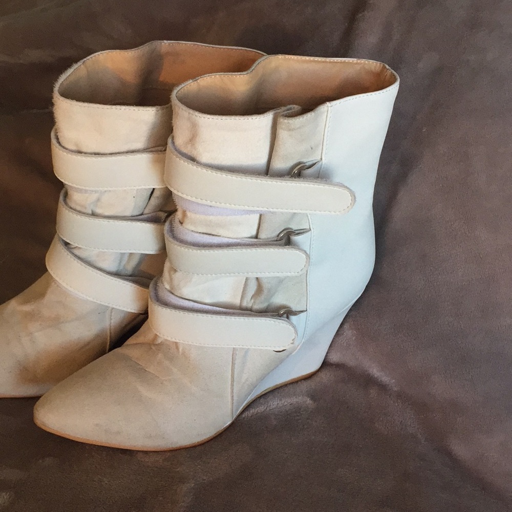Isabel Marant Scarlet White Ponyhair Wedges - Picture 2 of 4